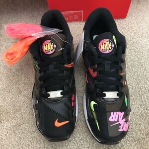 ATMOS x NIKE AIR MAX 2 LIGHT QS BLACK Men's Sneakers Authentic New size 9
